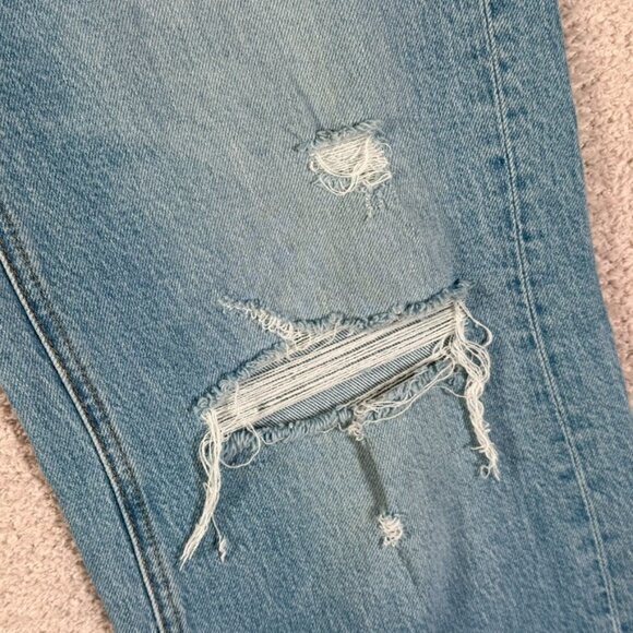 AYR Womens Secret Sauce Comfort Wide Leg Stretch Jean Sz 30 Blue Boho Distressed - Picture 5 of 11